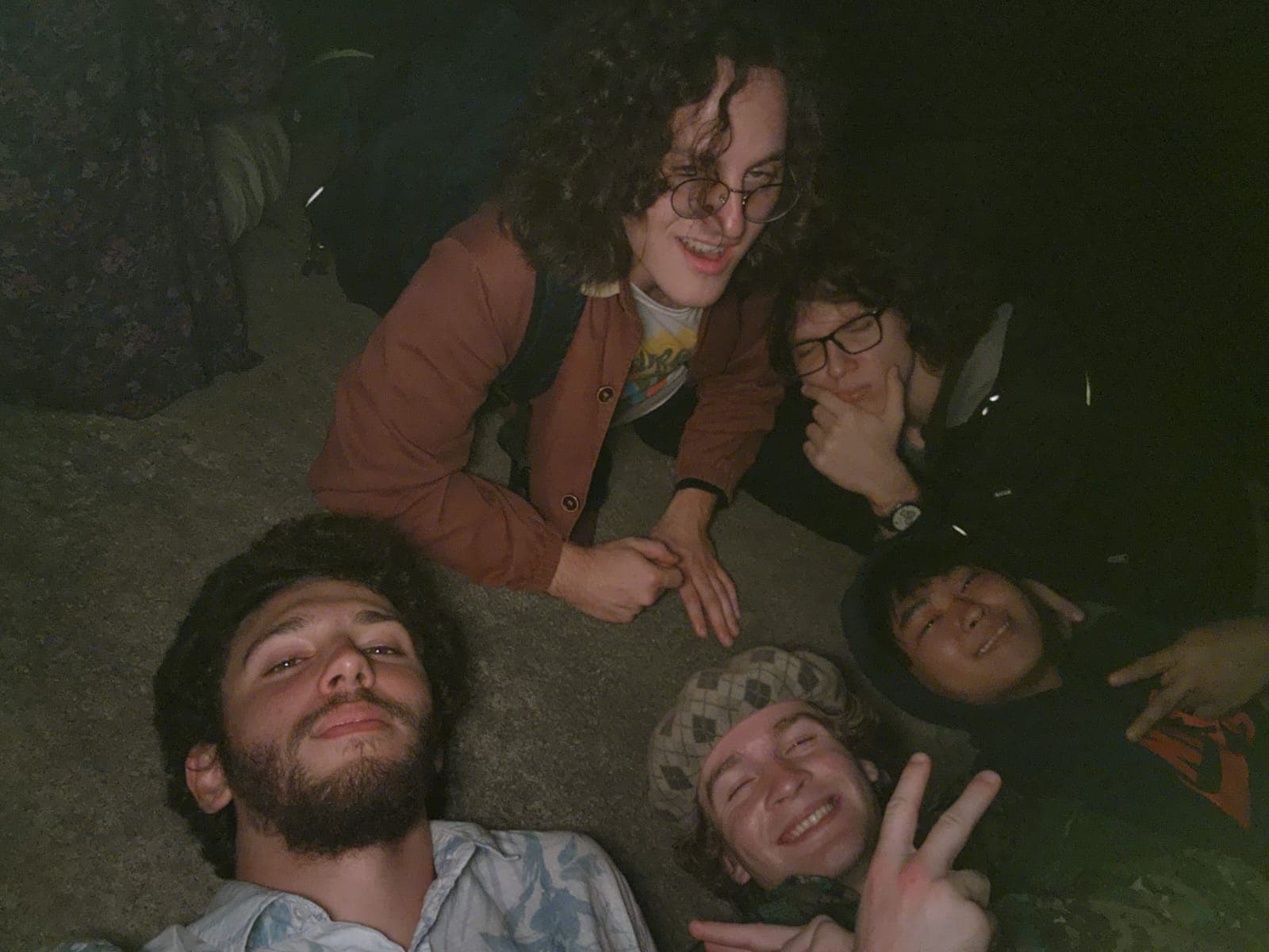 Group photo in the dark